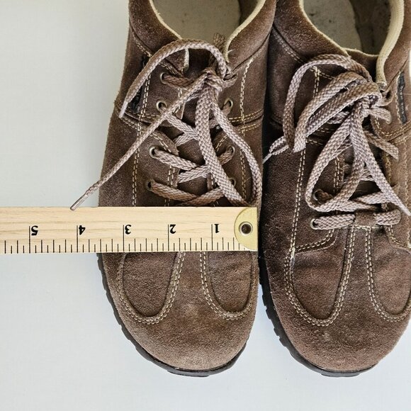 Sidewalk Mens Shoes US 8.5 Brazil 40 Brown Suede Wide Lace Up Casual NO INSOLES - Picture 4 of 16